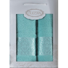 Набір рушників Gulcan Cotton - Flower Ornament Turkuaz  50*90+70*140