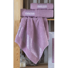 Набір рушників Gulcan Cotton - Flower Ornament Podwer  50*90 (2шт.)+70*140 (1шт.)