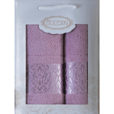 Набір рушників Gulcan Cotton - Flower Ornament Powder 50*90+70*140