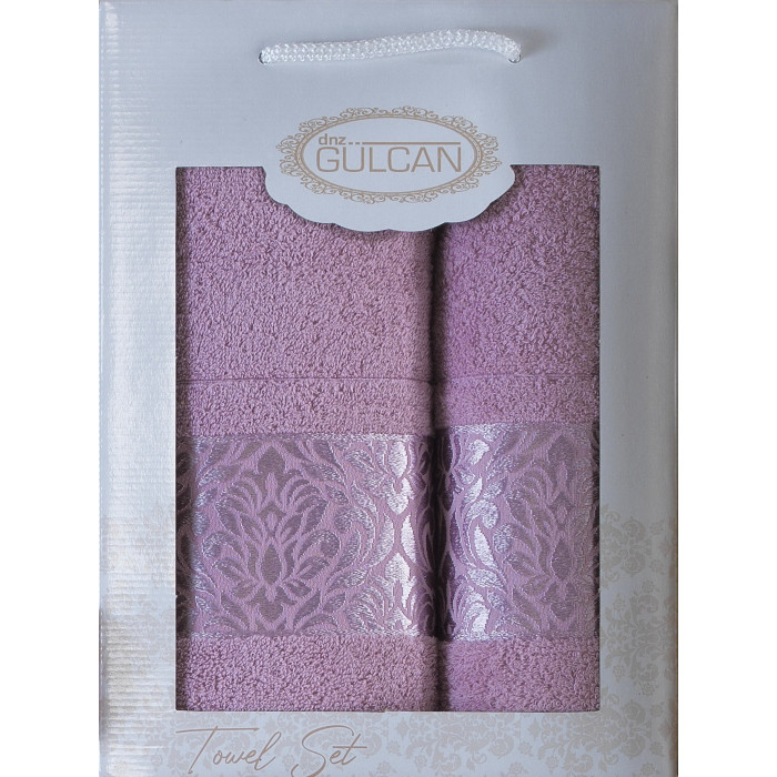 Набір рушників Gulcan Cotton - Flower Ornament Powder 50*90+70*140