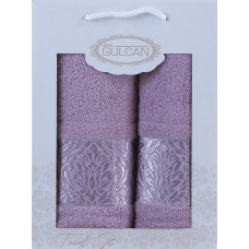 Набір рушників Gulcan Cotton - Flower Ornament Leylak 50*90+70*140
