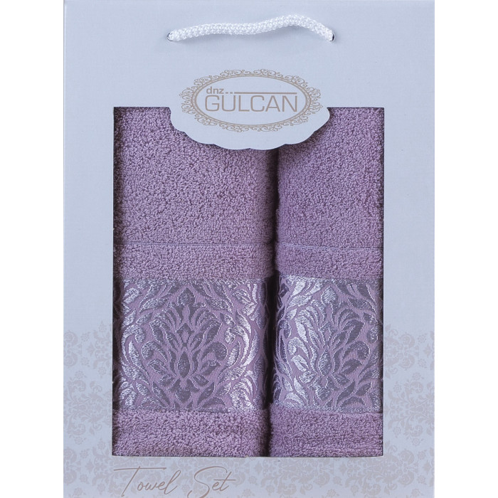 Набір рушників Gulcan Cotton - Flower Ornament Leylak 50*90+70*140