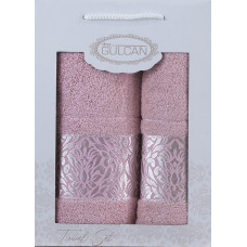 Набір рушників Gulcan Cotton - Flower Ornament Pink 50*90+70*140