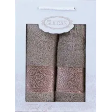 Набір рушників Gulcan Cotton - Ornarment Capuccino 50*90+70*140