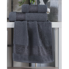  Набір рушників Gulcan Cotton — Ornament Grey 50*90 (2 шт.)+70*140 (1 шт.)