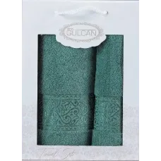 Набір рушників Gulcan Cotton - Ornarment Green 50*90+70*140