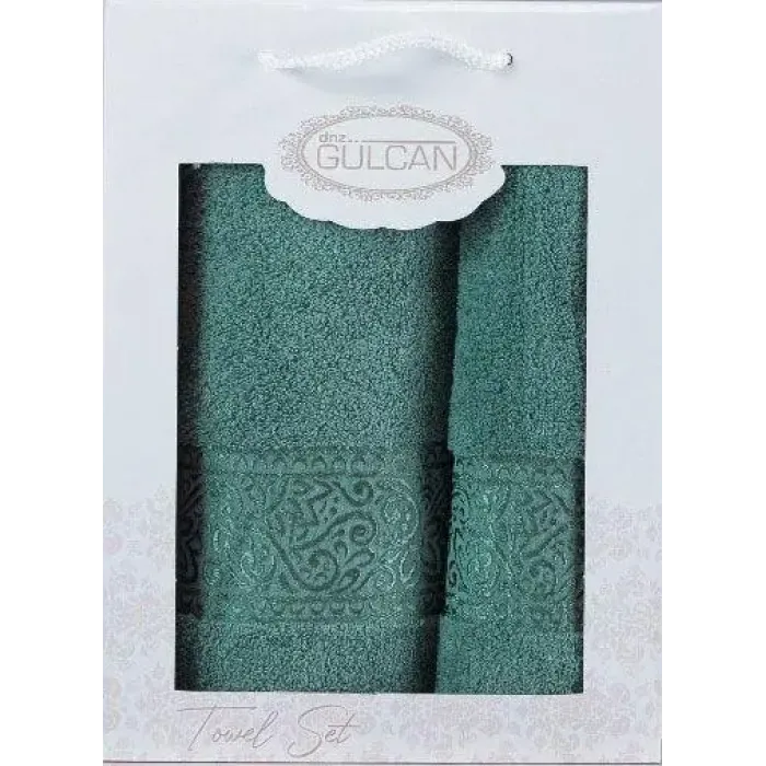 Набір рушників Gulcan Cotton - Ornarment Green 50*90+70*140