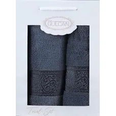 Набір рушників Gulcan Cotton - Ornarment Grey 50*90+70*140