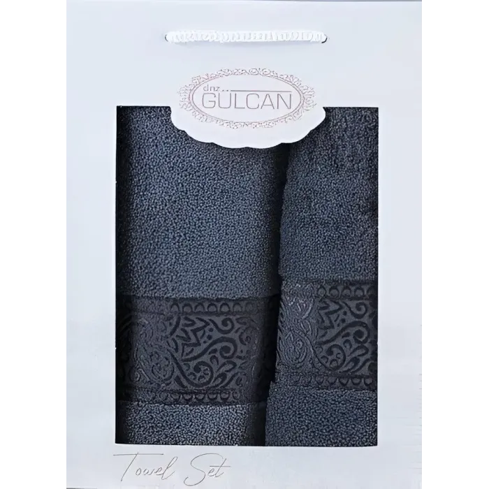 Набір рушників Gulcan Cotton - Ornarment Grey  50*90+70*140