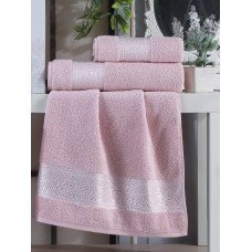  Набір рушників Gulcan Cotton — Ornament Pink 50*90 (2 шт.)+70*140 (1 шт.)
