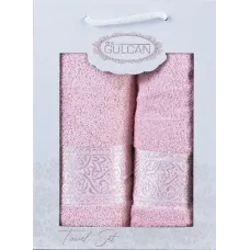 Набір рушників Gulcan Cotton - Ornarment Pink 50*90+70*140