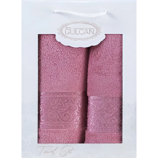 Набір рушників Gulcan Cotton - Ornarment Pudra 50*90+70*140