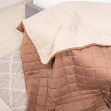Покривало стьобане двустороннє Дует 140х210 Капучино