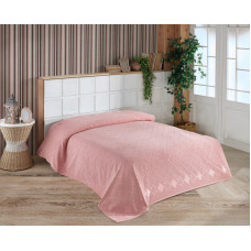 Махрове простирадло-покривало  Gulcan Cotton 200x220  Vancleef колір персиковий