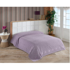 Махрове простирадло-покривало  Gulcan Cotton 200x220  Vancleef колір бузковий