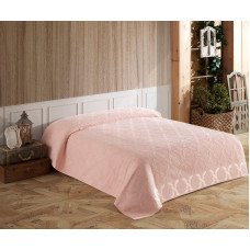 Махрове простирадло-покривало Gulcan Cotton Kosa 200x220 колір персиковий