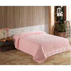 Махрове простирадло-покривало Gulcan Cotton Kosa 200x220 колір рожевий