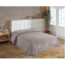 Махрове простирадло-покривало Gulcan Cotton 200x220 Royal Touch колір капучино
