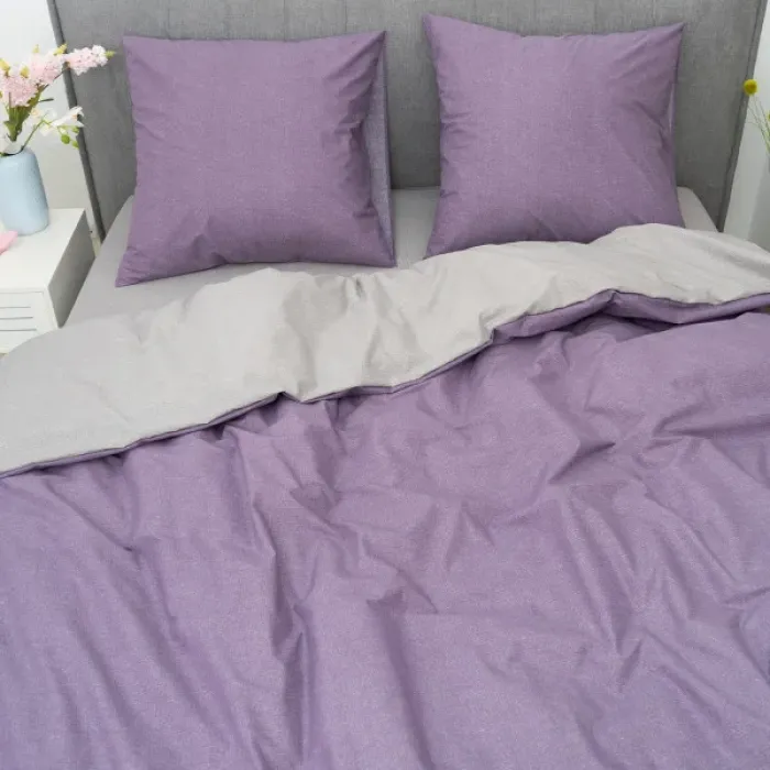 Комплект постільної білизни Viluta Євро Ранфорс 25374 з простирадлом на резинці 180х200