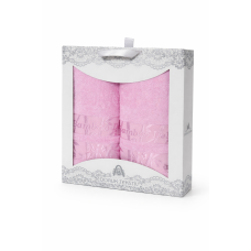 Набір  бамбукових рушників  Doruk  Tekstil  50*90+70*140  Bamboo Delux Pink