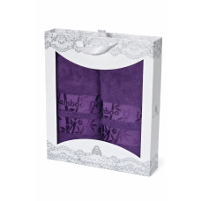 Набір  бамбукових рушників  Doruk  Tekstil  50*90+70*140  Bamboo Delux Violet