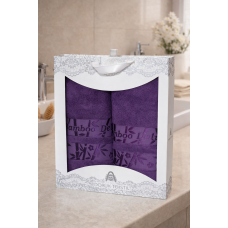 Набір  бамбукових рушників  Doruk  Tekstil  50*90+70*140  Bamboo Delux Violet